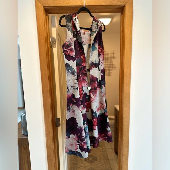 Calvin Klein Floral Fit & Flare Midi Dress Size 10 - Picture 7 of 10